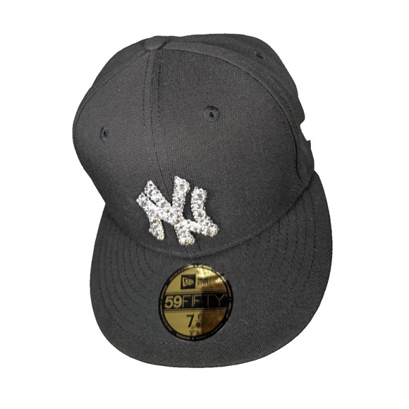 New York Yankees | Black | New Era | 2000 W.S. Patch‎ | Crystal Logo | 7 1/8 - Picture 2 of 16